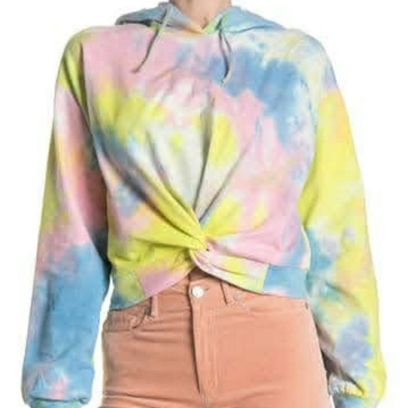 Abound Tops - Twist Front Hoodie